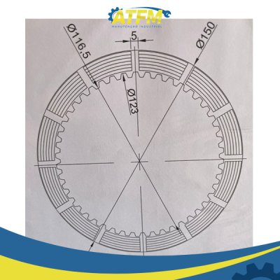 Disco de Fricção Sinterizado Interno Z=47